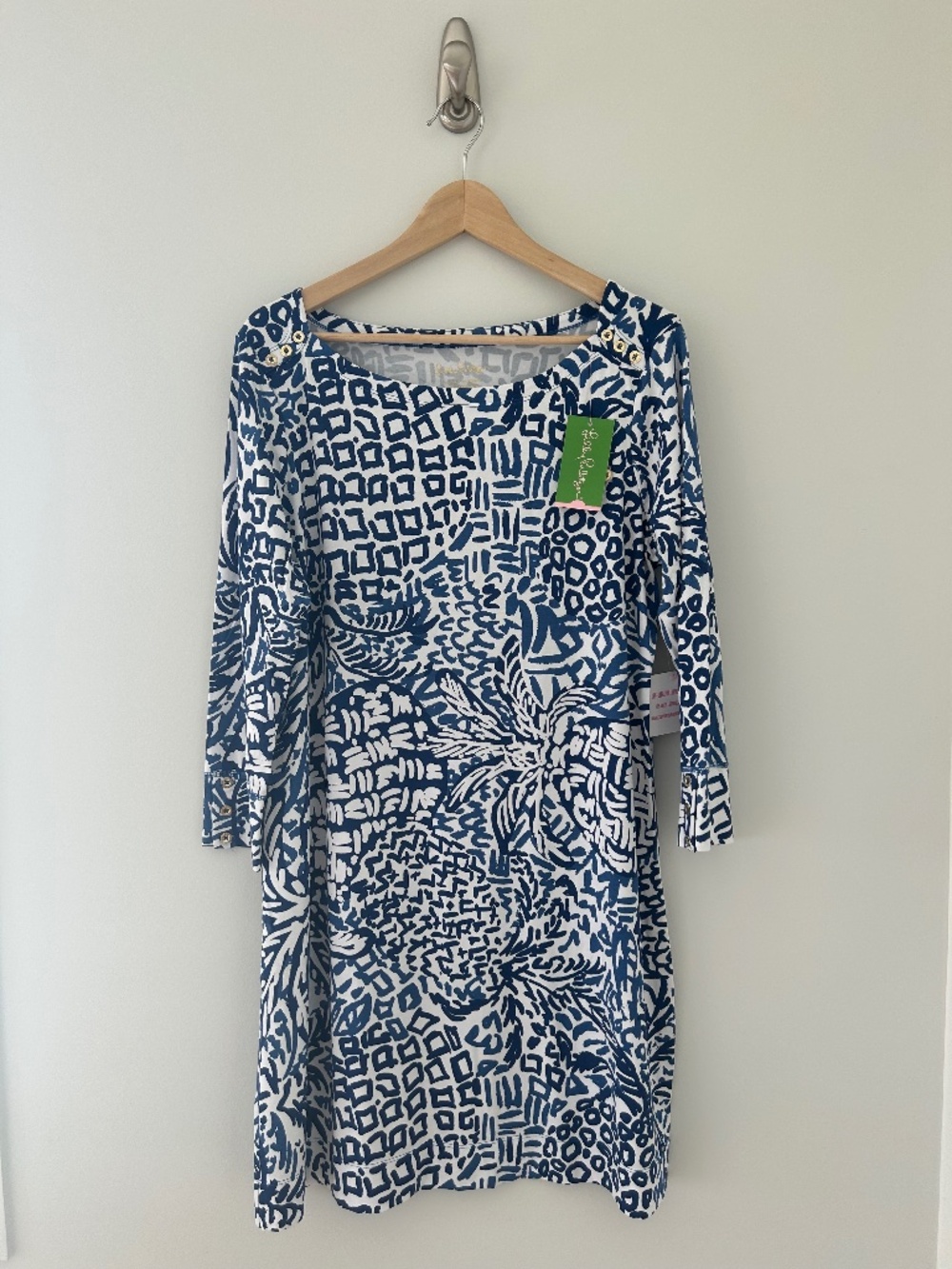NWT Lilly Pulitzer UPF 50+ Sophie Dress in Indigo Home Slice Size XL